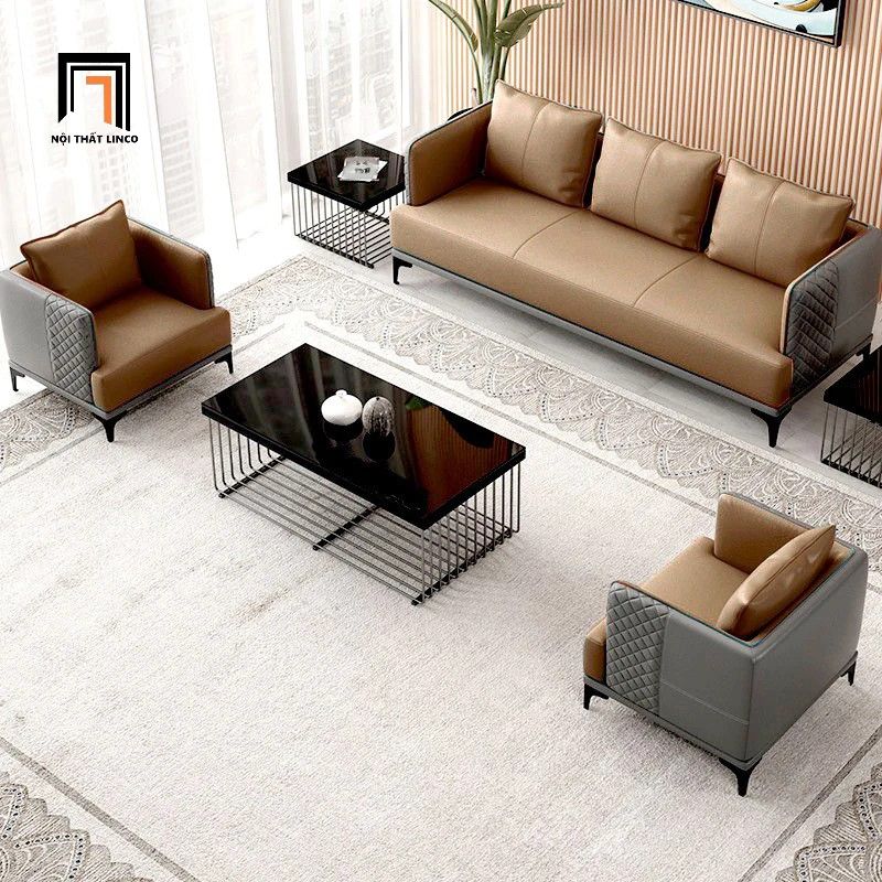 Ghế sofa băng da công nghiệp BT275 Chieti dài 2m cho căn hộ đẹp
