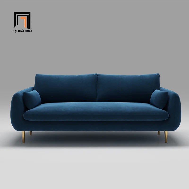 Ghế sofa văng cong vải nhung BT284 Marauta 1m9 nhỏ xinh