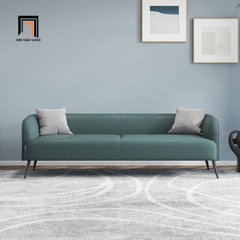 Bộ ghế sofa cho phòng làm việc KT116 Sorum da giả màu carrot