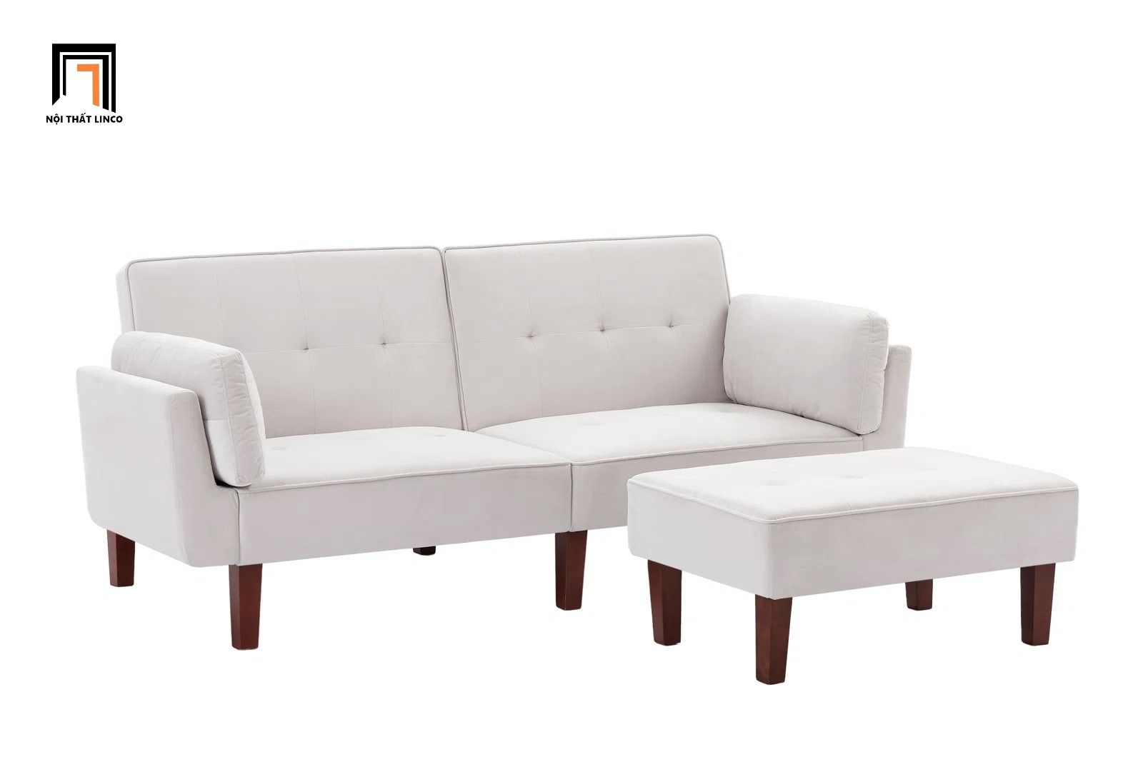 Bộ ghế sofa giường nằm GB53 Armisen dài 2m màu xám trắng