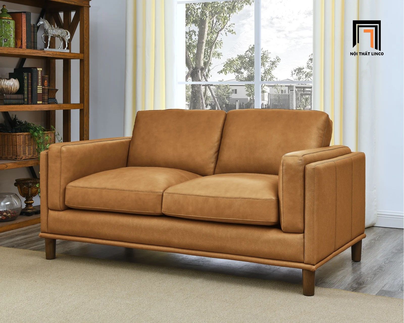 Ghế sofa bọc da giả 1 chỗ ngồi DT59 Kassy cho gia đình