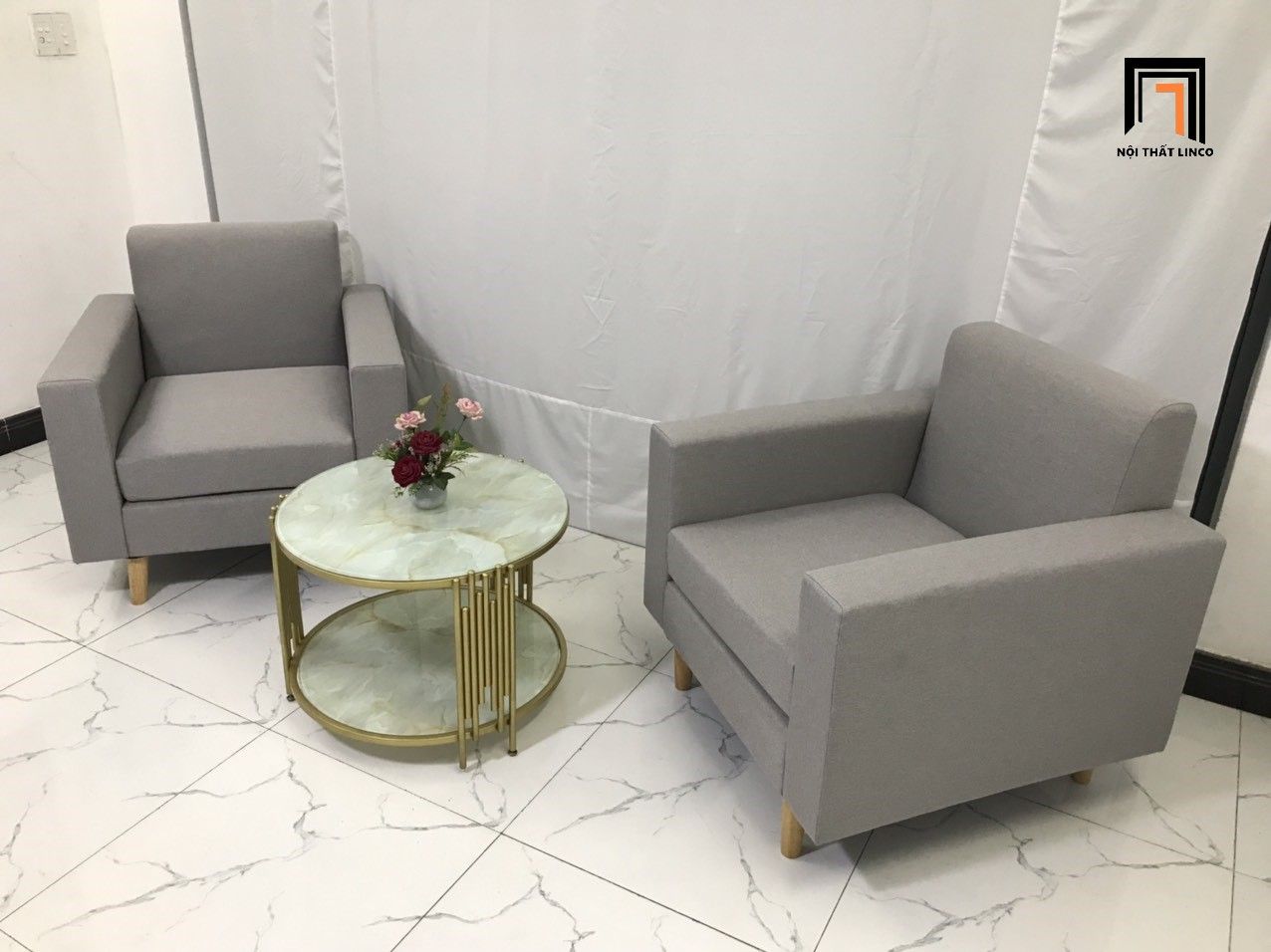 Ghế sofa đơn giá rẻ NS05 màu xám ghi trắng giá rẻ