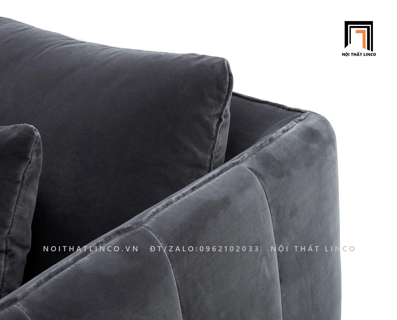 Ghế sofa góc L GT73 Orchad 2m2 x 1m6 vải nhung nỉ