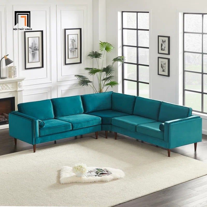 Bộ ghế sofa góc gia đình GT240 Granville 2m4 x 2m4 màu cam
