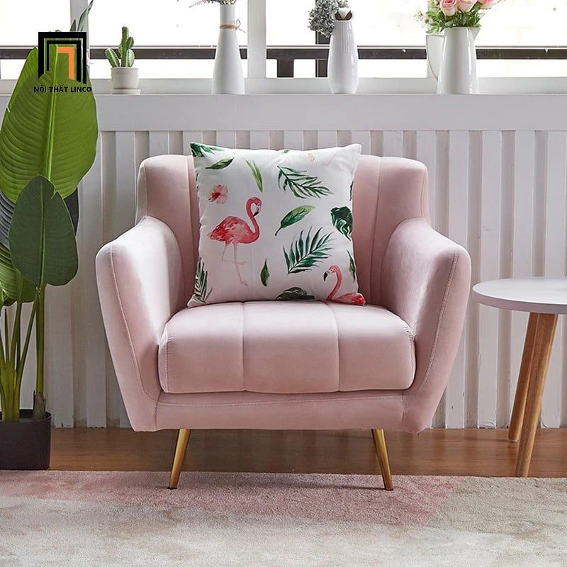 Bộ ghế sofa cho các shop tiệm KT100 Calmon giá rẻ vải nhung