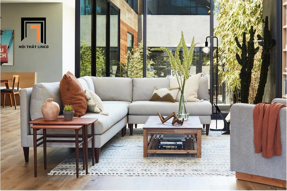 Ghế sofa góc L GT1 reversible 3B dài 2m2 x 1m8 xoay chiều
