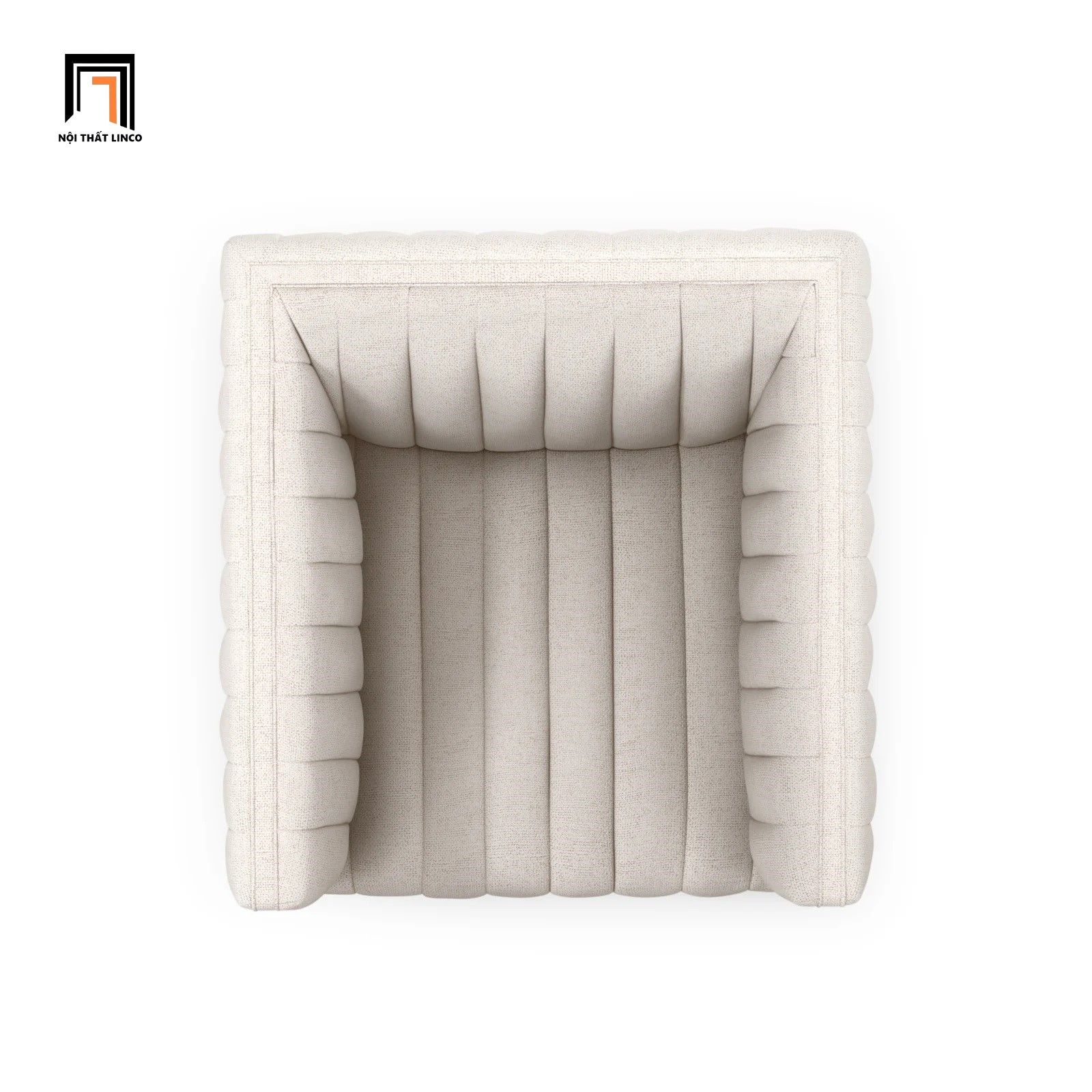 Ghế sofa đơn trang trí DT35 Brant nhỏ xinh màu kem