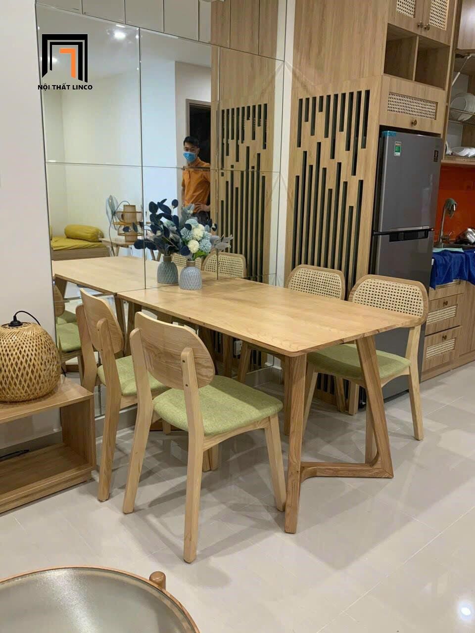 Bộ bàn ăn 4 ghế xinh xắn 34-KH4-G40-B92 cho căn hộ đẹp