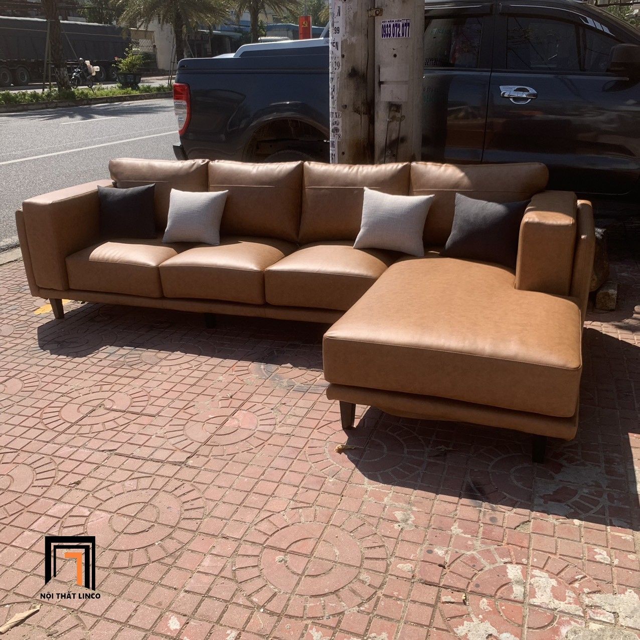 Ghế sofa góc chữ L GT234 Parco 3m x 1m6 gia đình sang trọng