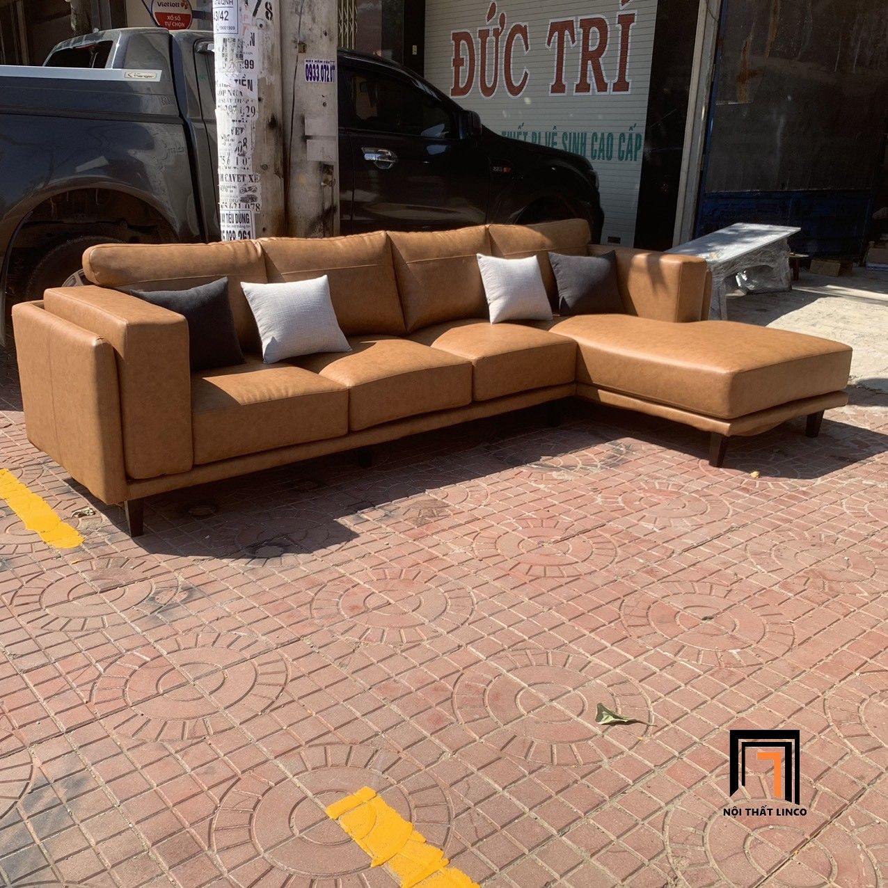 Ghế sofa góc chữ L GT234 Parco 3m x 1m6 gia đình sang trọng