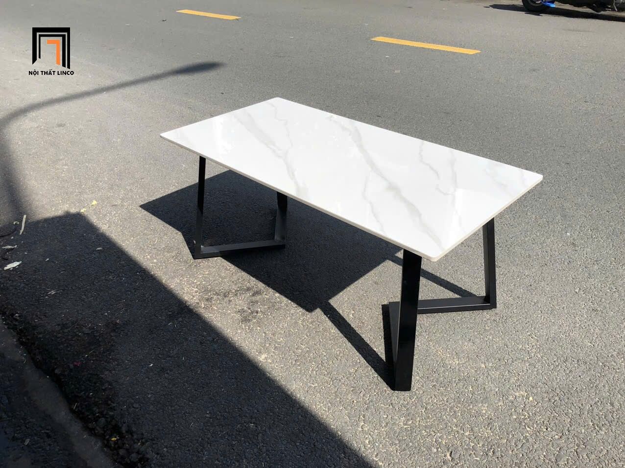 Bàn trà phòng khách mặt đá ceramic giá rẻ BTPK11 Lemba 1m