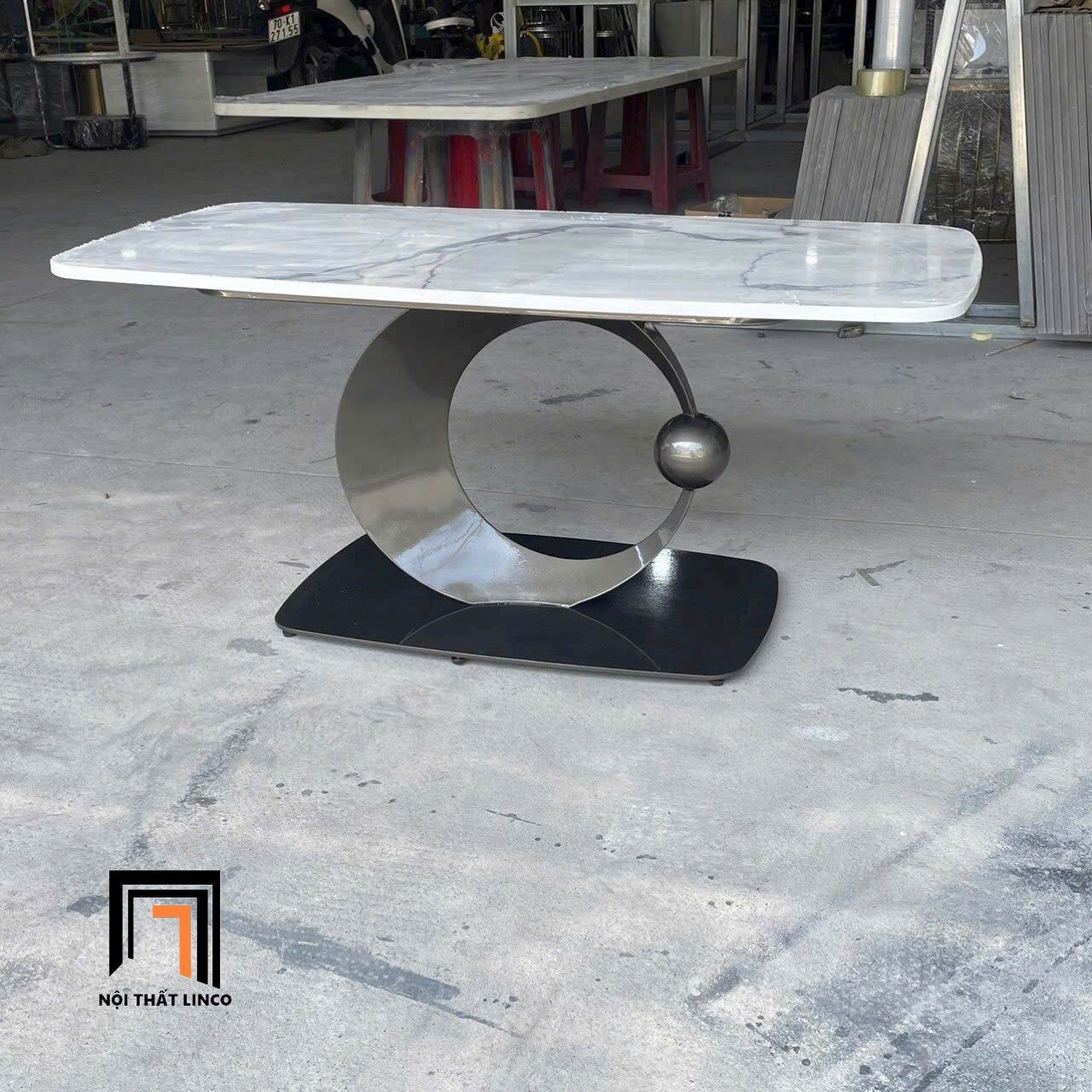 Bàn trà đặt tại sảnh chờ BTPK31 Panamint khung chân hình trăng