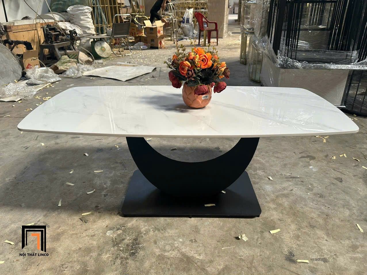 Bàn sofa gia đình sang trọng BTPK69 Peden dài 1m đá trắng mây