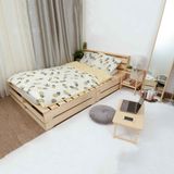  Giường pallet chân cao 30cm - Có đầu giường 