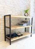  Kệ giày khung sắt tĩnh điện 3 tầng - iron bench size 80 