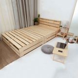  Giường pallet chân cao 30cm - Có đầu giường 