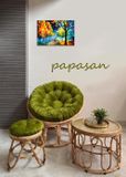  Ghế papasan xanh rêu 