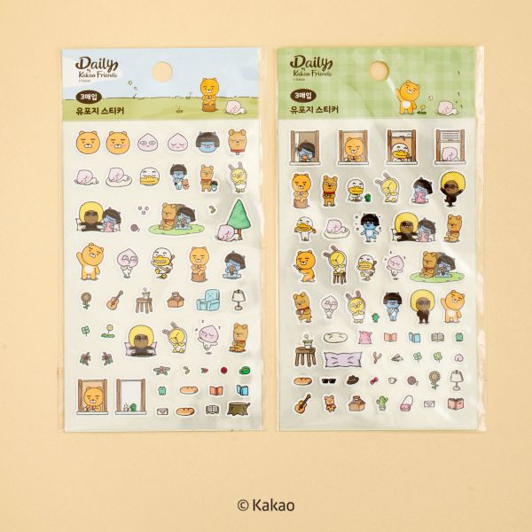 Set 3 miếng sticker Deco Kakao Friends - Blue