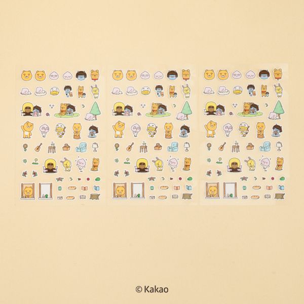 Set 3 miếng sticker Deco Kakao Friends - Green