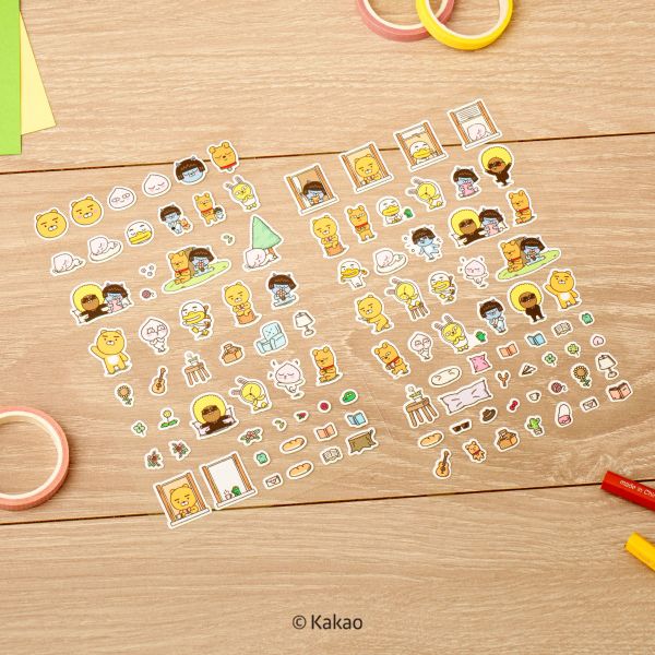 Set 3 miếng sticker Deco Kakao Friends - Green