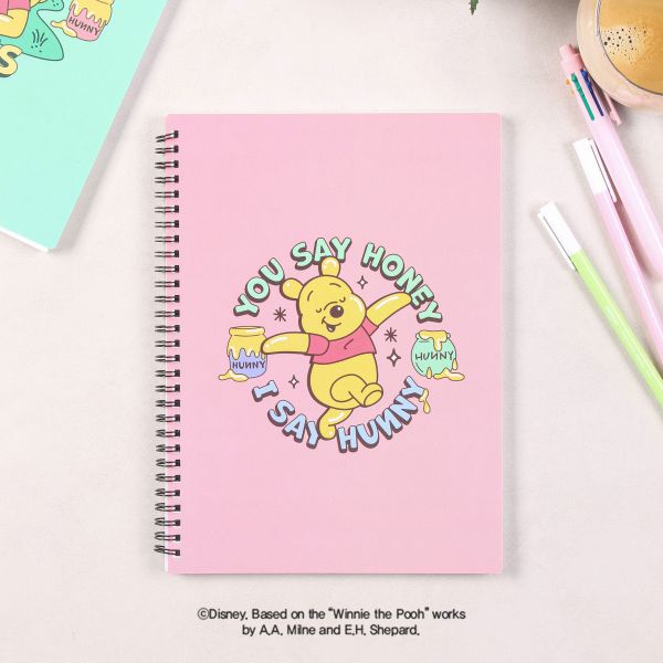 Sổ lò xo B5 kẻ dòng Pink Disney Winnie the Pooh