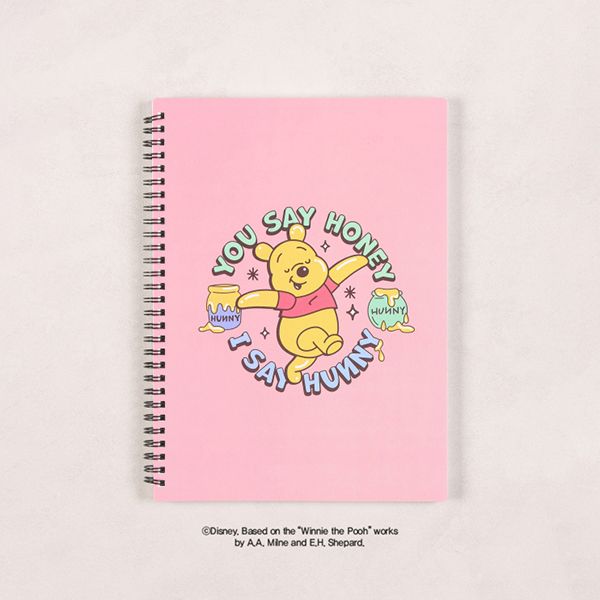Sổ lò xo B5 kẻ dòng Pink Disney Winnie the Pooh