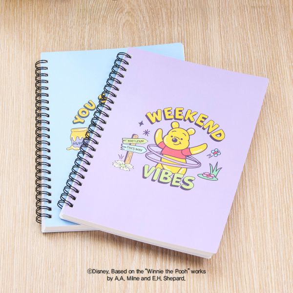 Sổ lò xo A5 kẻ dòng Purple Disney Winnie the Pooh