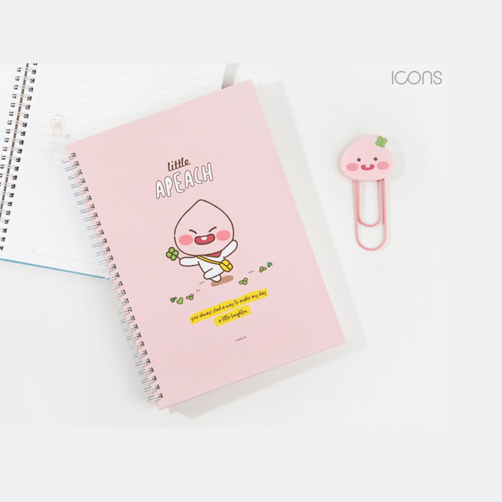 Sổ tay lò xo Hard Cover B5 Ryan & Apeach (160 trang)