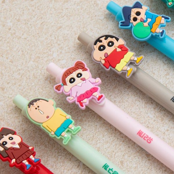 Set 6 bút bi ngòi 0.38mm Shin - Cậu bé bút chì