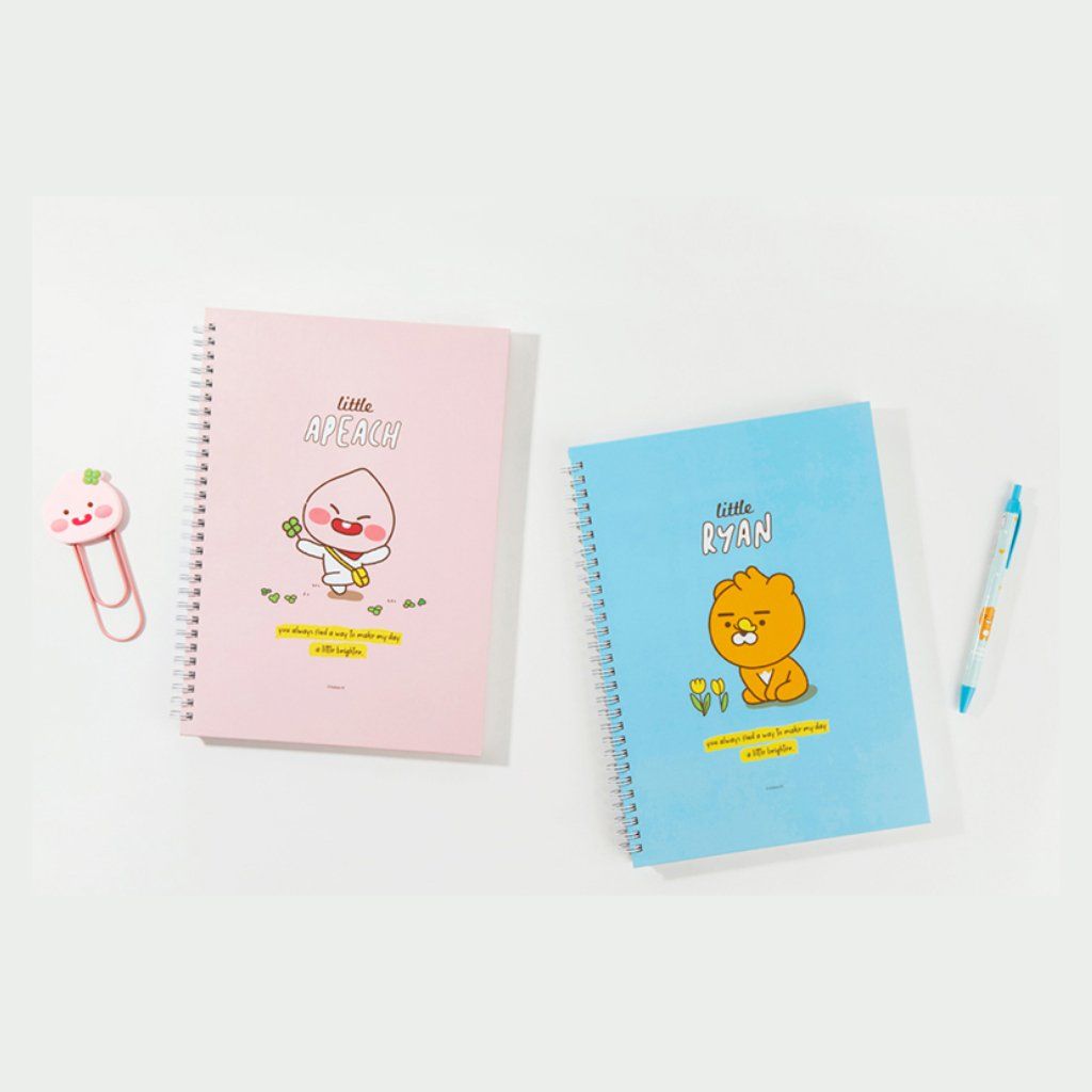 Sổ tay lò xo Hard Cover B5 Ryan & Apeach (160 trang)