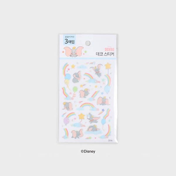 Set 3 miếng dán sticker Disney Dumbo - Rainbow