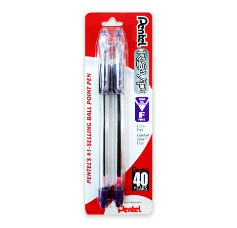 Bút Bi Pentel RSVP BK90 ( Vỉ 2 Cây )