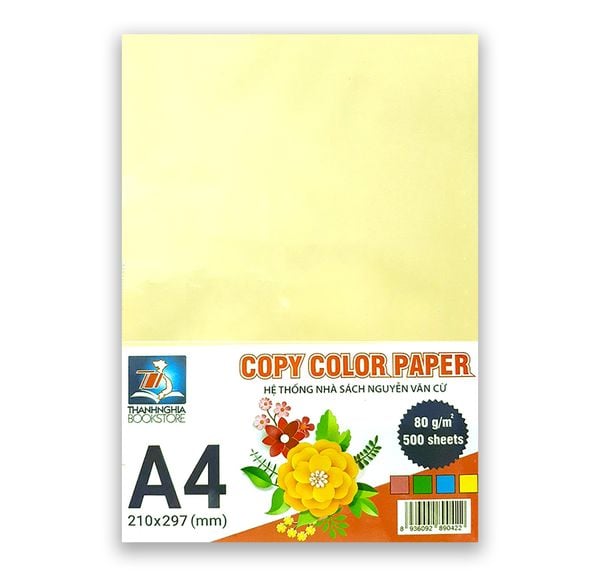 Giấy A4 Định Lượng 80g/m2 ( 500 sheets ) Màu Vàng