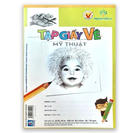 Tập Giấy Vẽ Mỹ Thuật A3 Thành Nghĩa