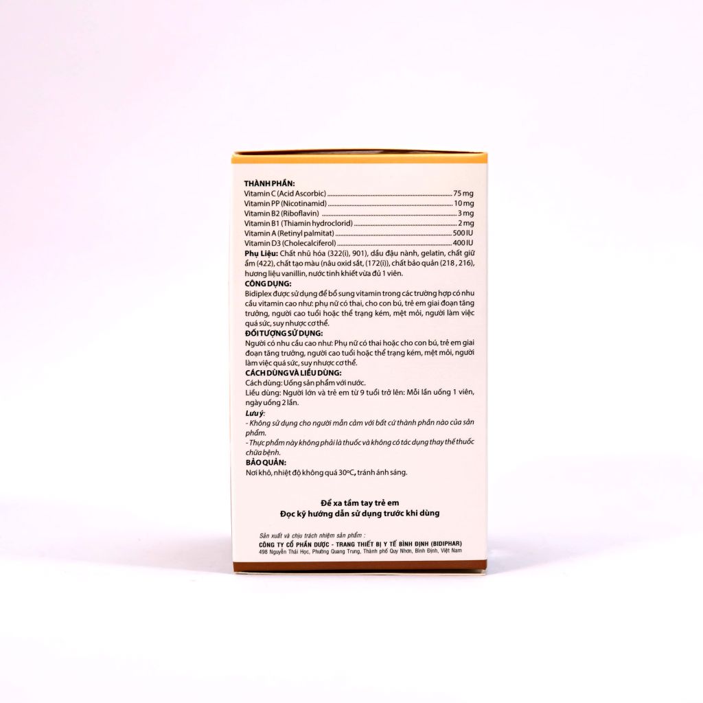 Bidiplex - Bổ Sung Vitamin, Tăng Cường Sức Khỏe - Hộp 60 Viên