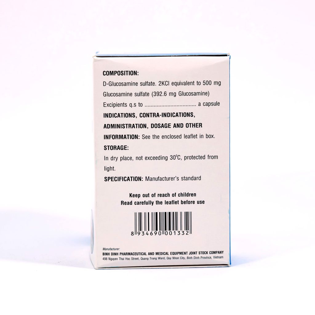 Bidisamin 500 - Thuốc Tái Tạo Sụn Khớp - Hộp 100 Viên