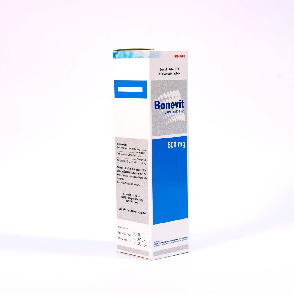 Bonevit - Viên Sủi Bổ Sung Calci - Tuýp 20 Viên