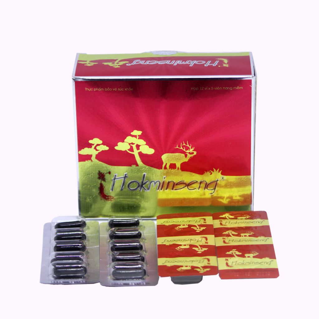 HOKMINSENG - Viên Nhân Sâm, Lộc Nhung - Hộp 60 Viên