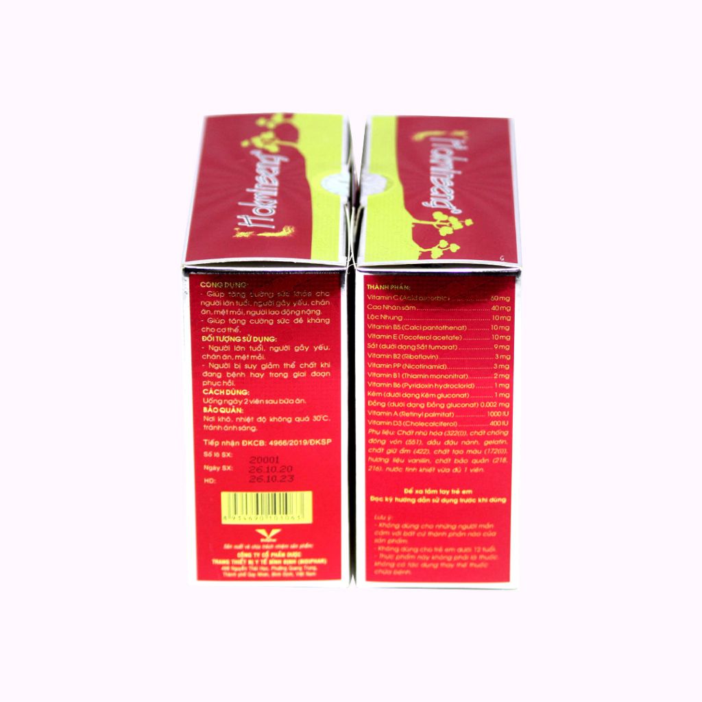 Hokminseng - Thuốc Bổ Nhân Sâm, Lộc Nhung - Hộp 60 Viên