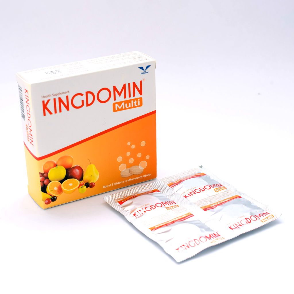 KINGDOMIN® Multi - Viên Sủi Vitamin, Tăng Sức Đề Kháng - Hộp 20 Viên