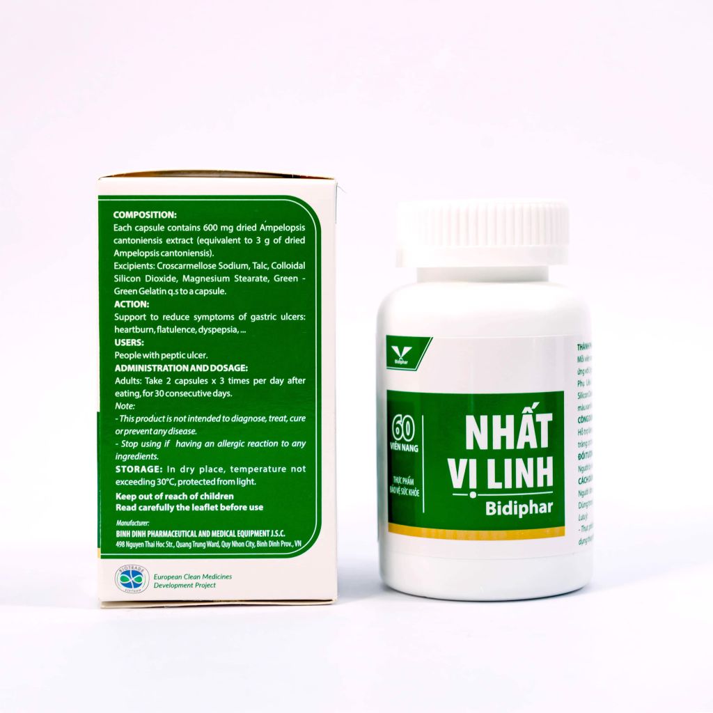 NHẤT VỊ LINH BIDIPHAR - Viên Dạ Dày - Lọ 60 Viên