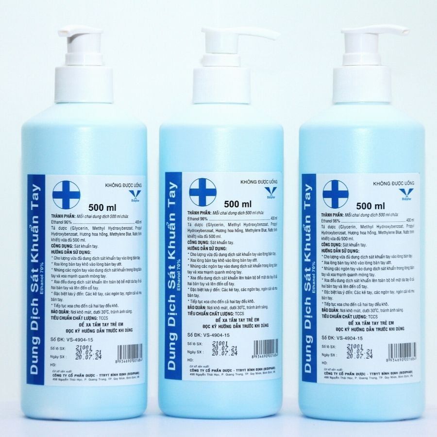 Dung Dịch Sát Khuẩn Tay Bidiphar 500ml mẫu mới