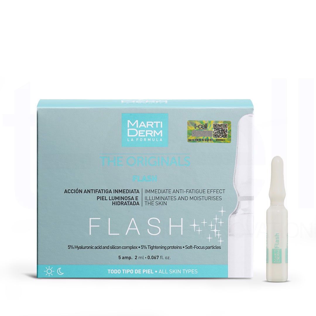 Ampoule Dưỡng Ẩm, Làm Sáng Da & Giảm Mệt Mỏi Tức Thì - MartiDerm The Originals Flash