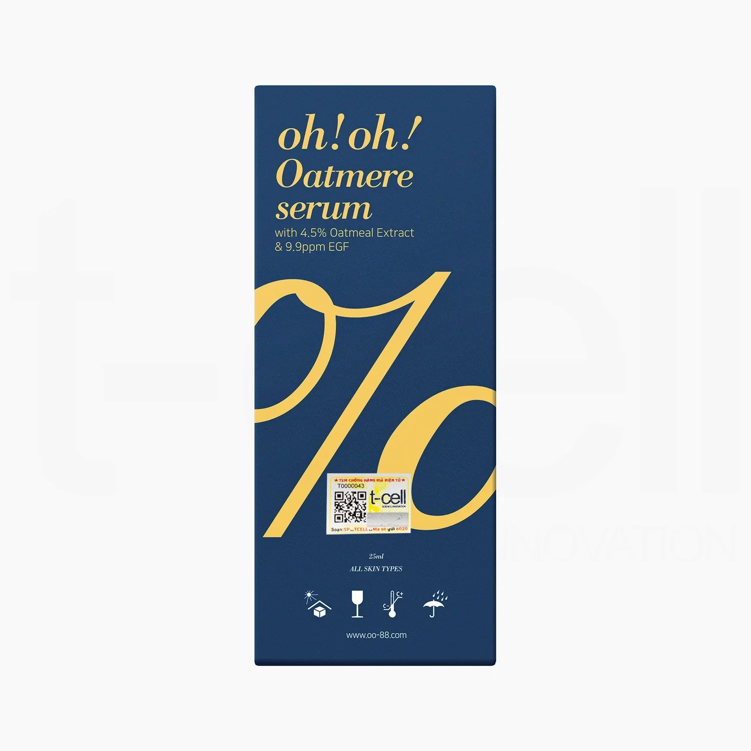 Tinh Chất Tế Bào Gốc, Tái Tạo Da oh!oh! Oatmere Serum (with 4.5% Oat Extract & 9,9ppm EGF) (25ml)