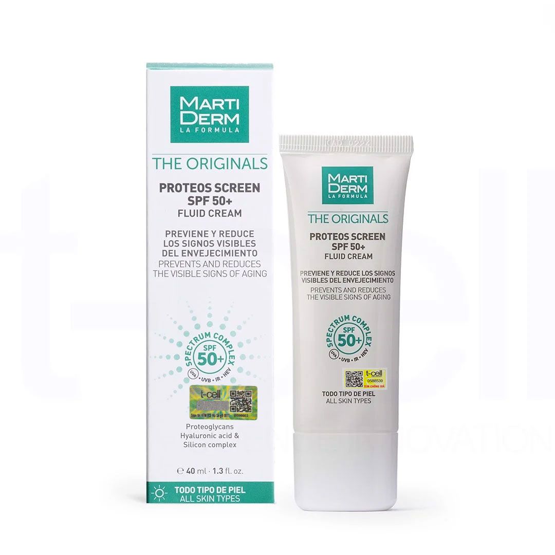 Kem Chống Nắng Ngăn Ngừa Sạm Nám - MartiDerm The Originals Proteos Screen SPF50+ Fluid Cream (40ml)