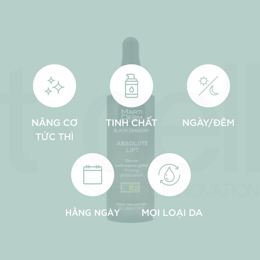 Tinh Chất Nâng Cơ, Chống Nhăn Cho Da - MartiDerm Black Diamond Absolute Lift Serum