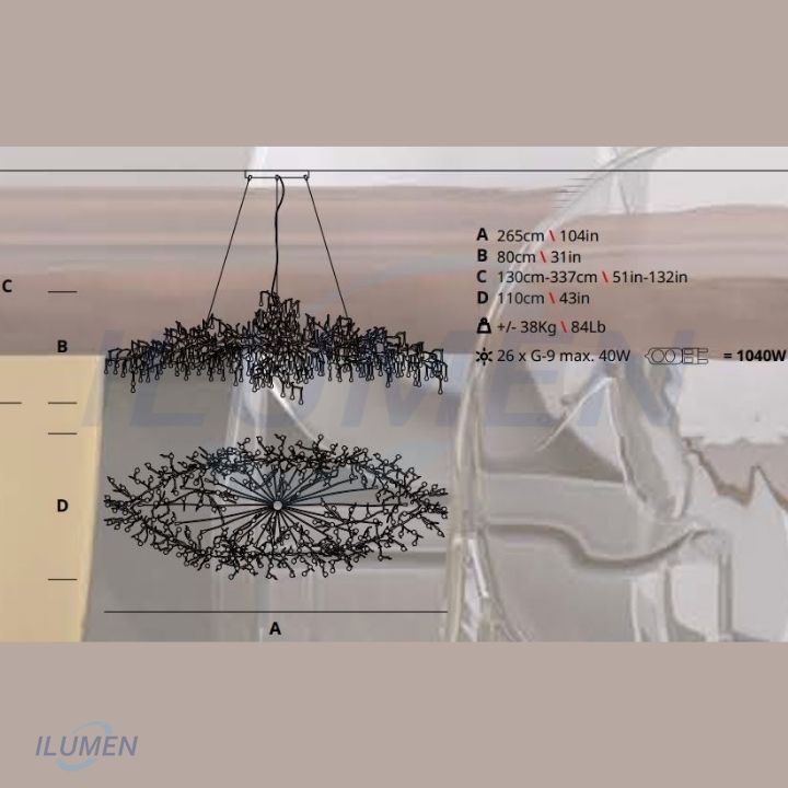 ĐÈN CHÙM ĐỒNG BIJOUTZ