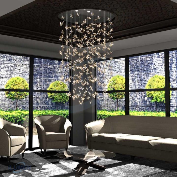 ĐÈN CRYSTAL FLOWER CHANDELIER
