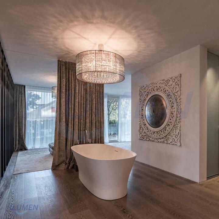 ĐÈN CRYSTAL SCARTLLET SKYLINE CHANDELIER