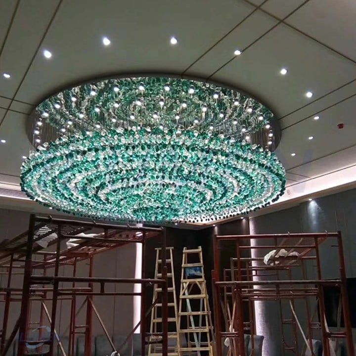 SXCE004 ĐÈN THỦY TINH HẠT THẠCH ANH